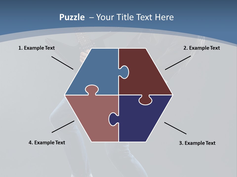 Black Guitarist PowerPoint Template