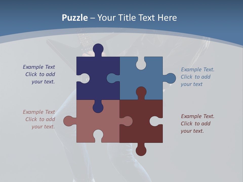 Black Guitarist PowerPoint Template