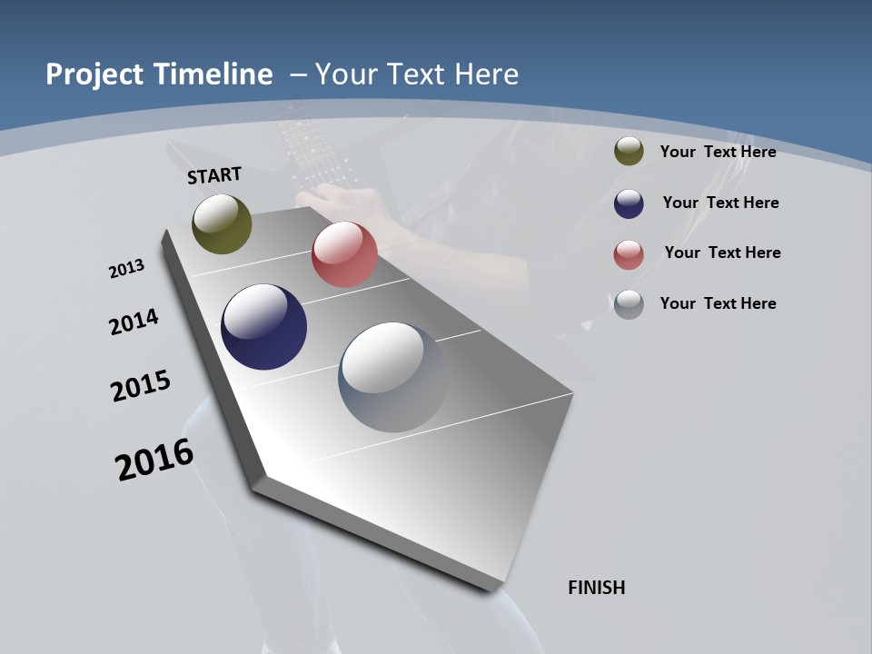 Black Guitarist PowerPoint Template