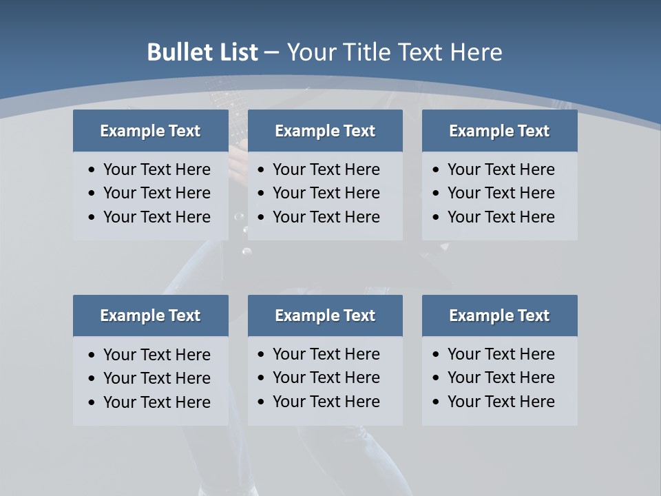 Black Guitarist PowerPoint Template