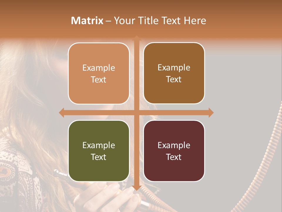 Hookah Smoking Girls PowerPoint Template