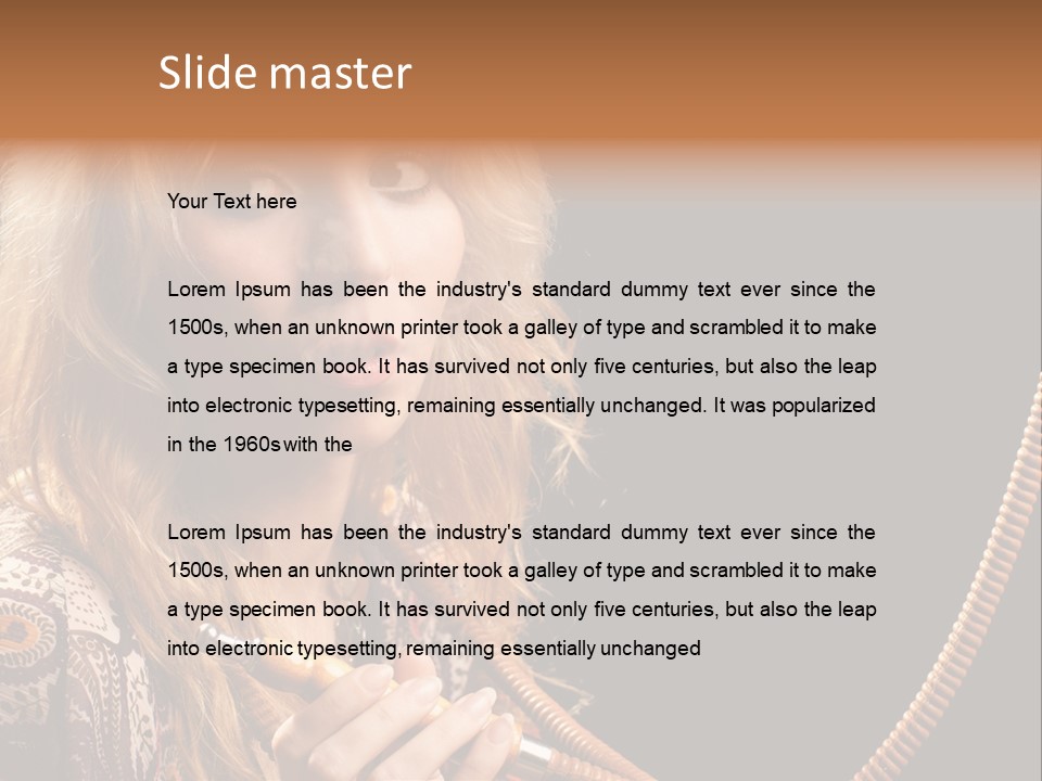 Hookah Smoking Girls PowerPoint Template