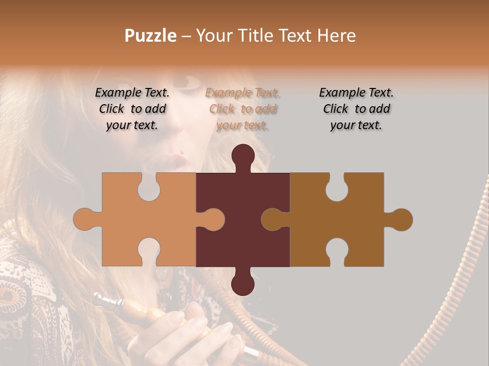 Hookah Smoking Girls PowerPoint Template