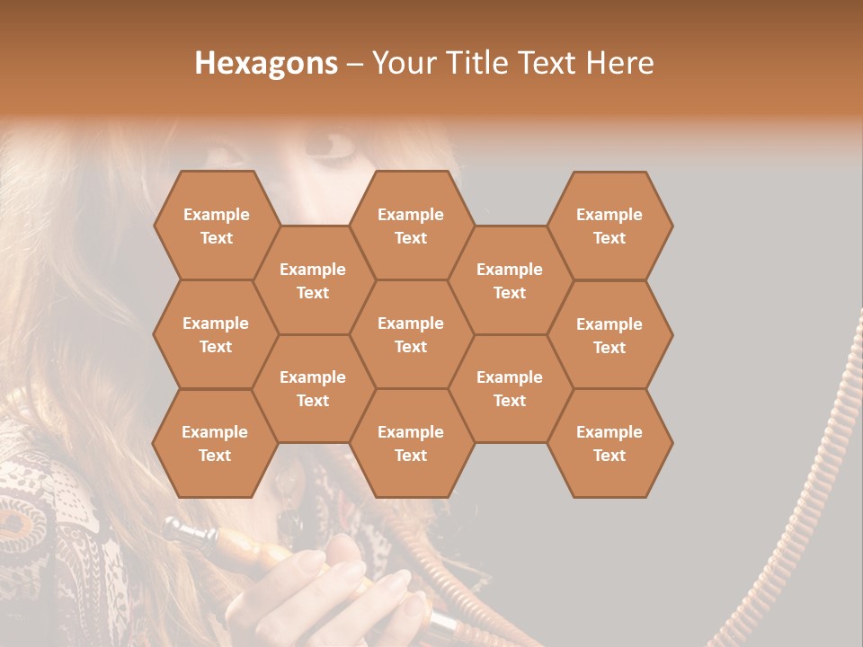 Hookah Smoking Girls PowerPoint Template