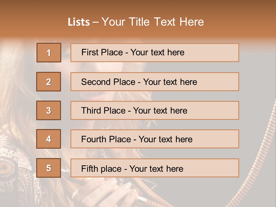 Hookah Smoking Girls PowerPoint Template