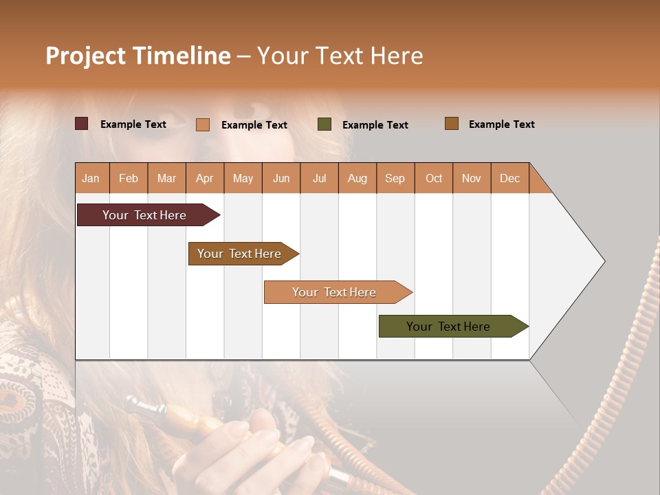 Hookah Smoking Girls PowerPoint Template