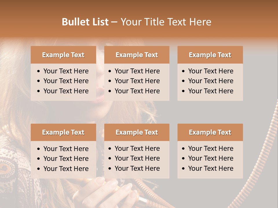 Hookah Smoking Girls PowerPoint Template