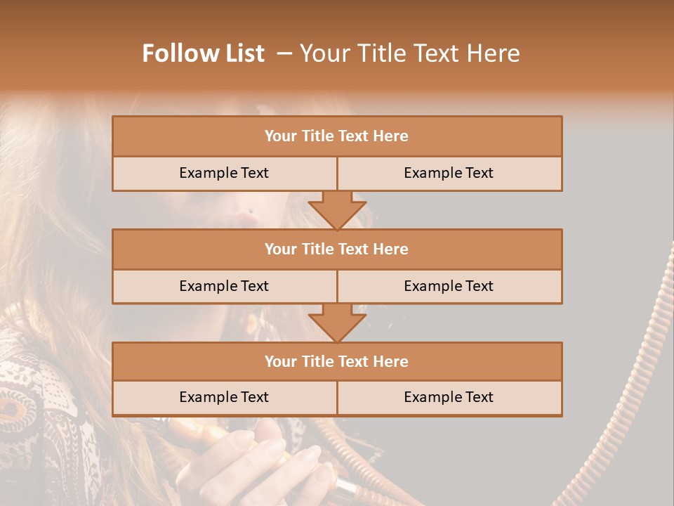 Hookah Smoking Girls PowerPoint Template