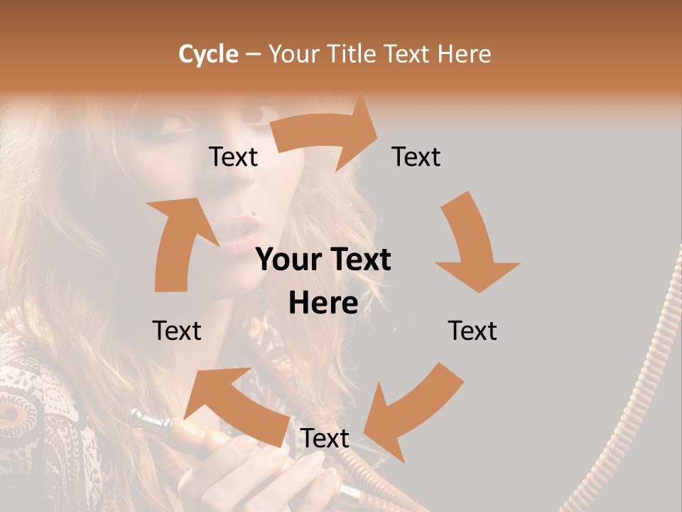 Hookah Smoking Girls PowerPoint Template