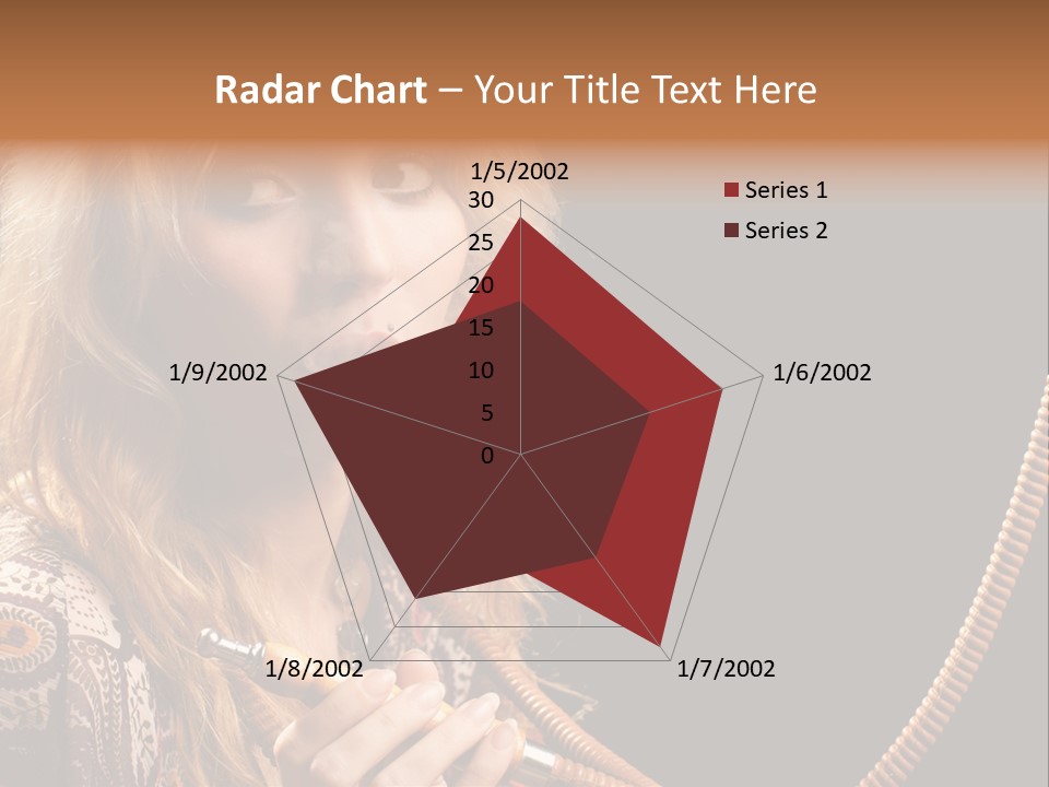 Hookah Smoking Girls PowerPoint Template
