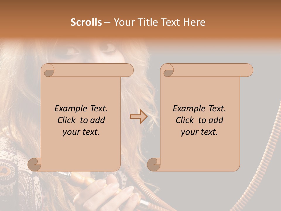 Hookah Smoking Girls PowerPoint Template