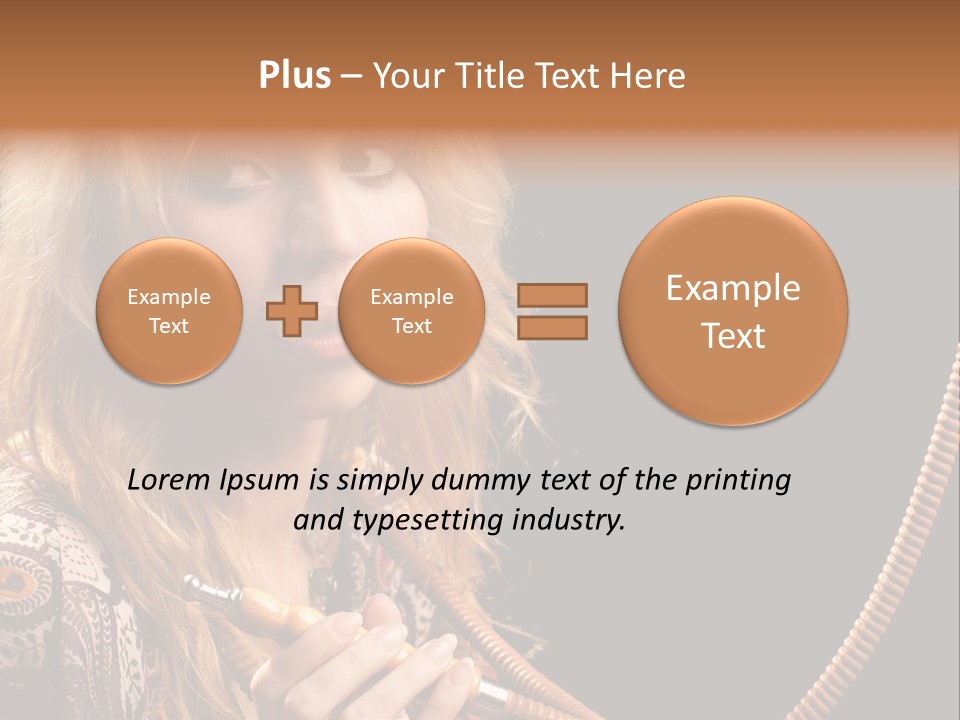 Hookah Smoking Girls PowerPoint Template