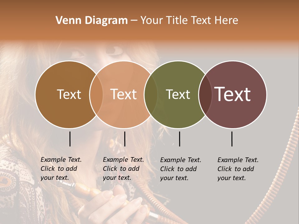 Hookah Smoking Girls PowerPoint Template