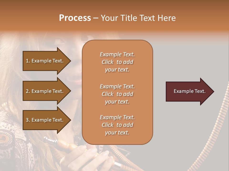 Hookah Smoking Girls PowerPoint Template