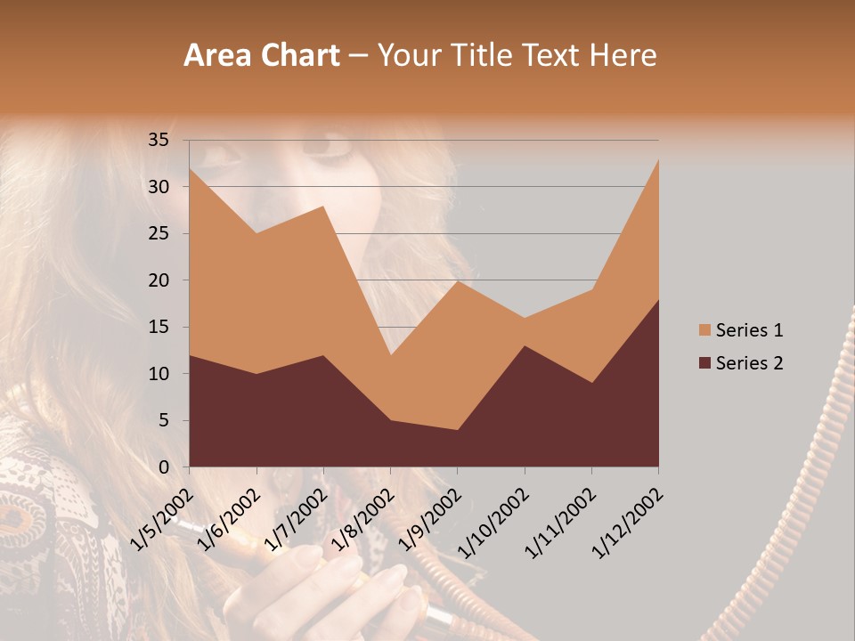 Hookah Smoking Girls PowerPoint Template