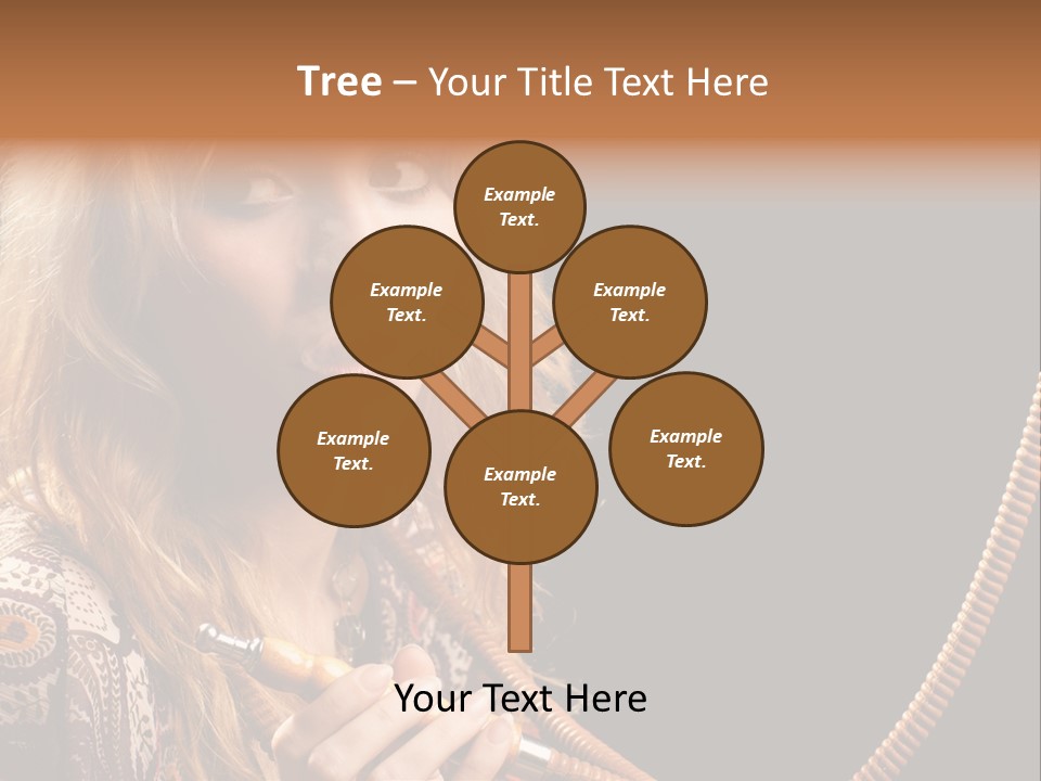 Hookah Smoking Girls PowerPoint Template