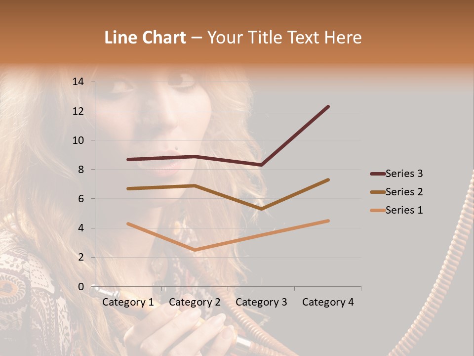 Hookah Smoking Girls PowerPoint Template