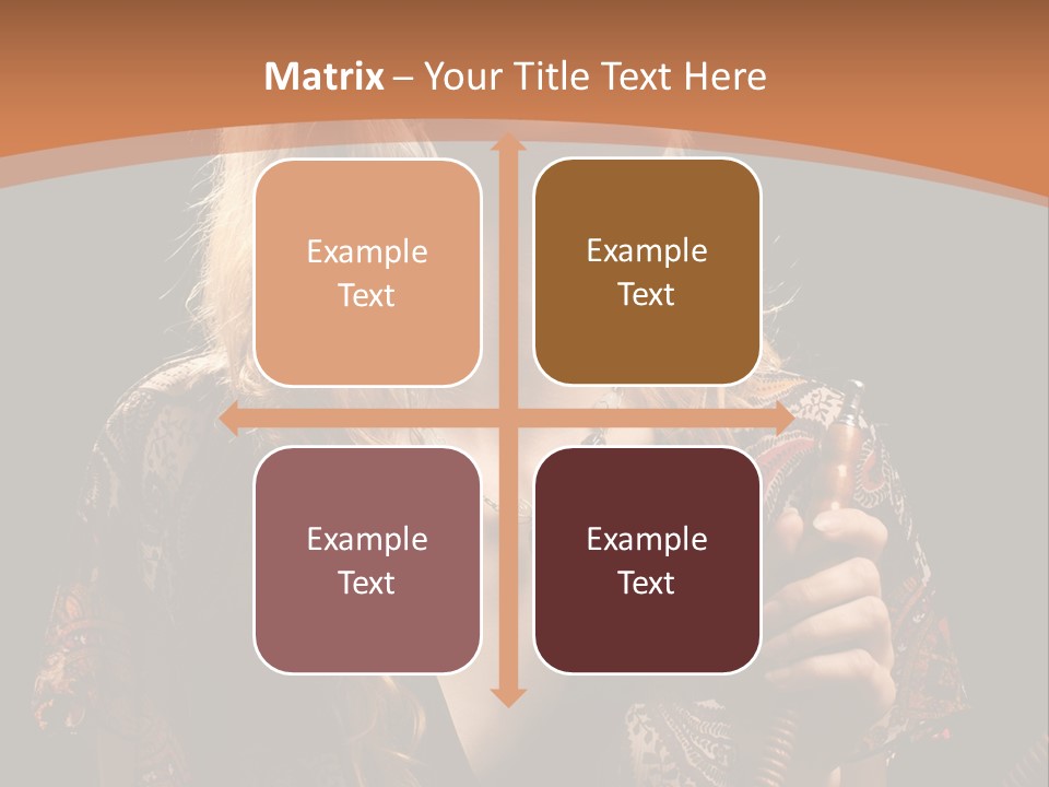 Person Hookah One PowerPoint Template