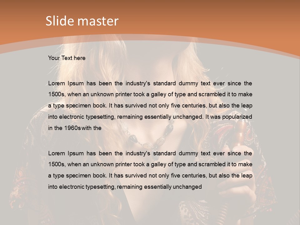 Person Hookah One PowerPoint Template