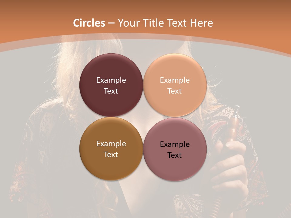 Person Hookah One PowerPoint Template