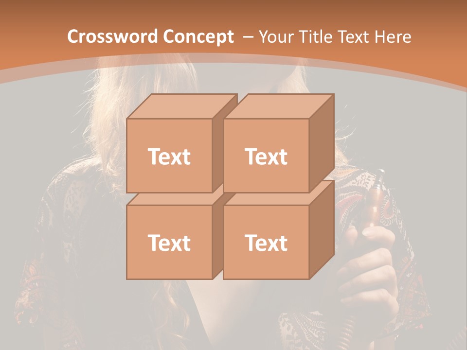 Person Hookah One PowerPoint Template