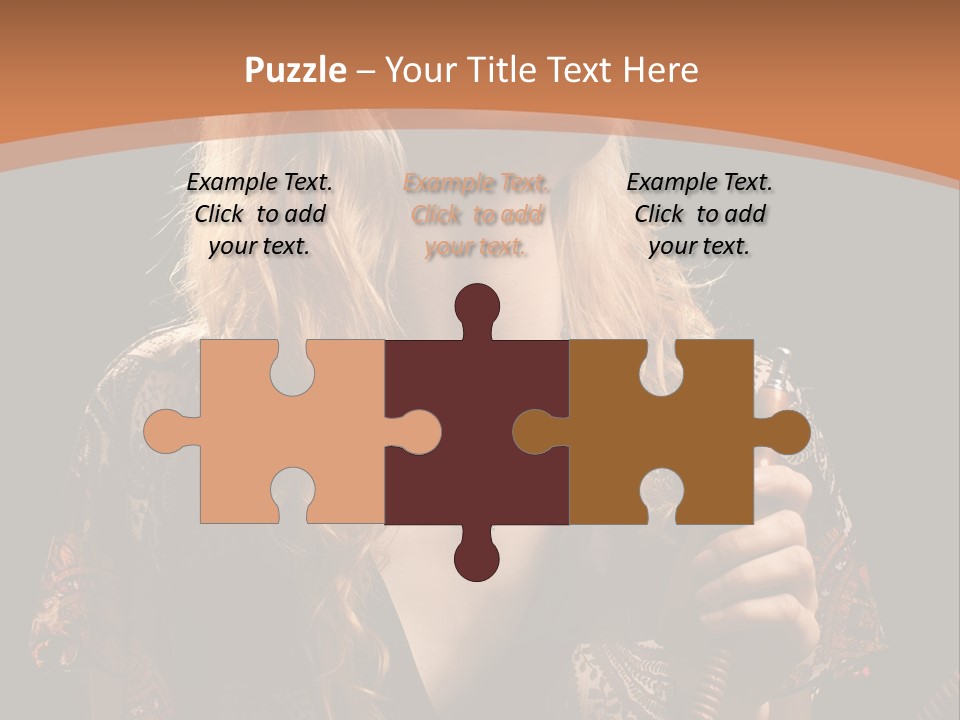 Person Hookah One PowerPoint Template