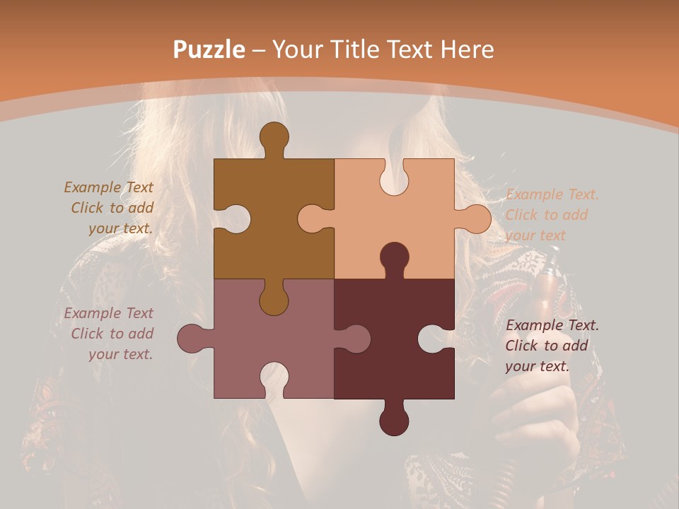 Person Hookah One PowerPoint Template