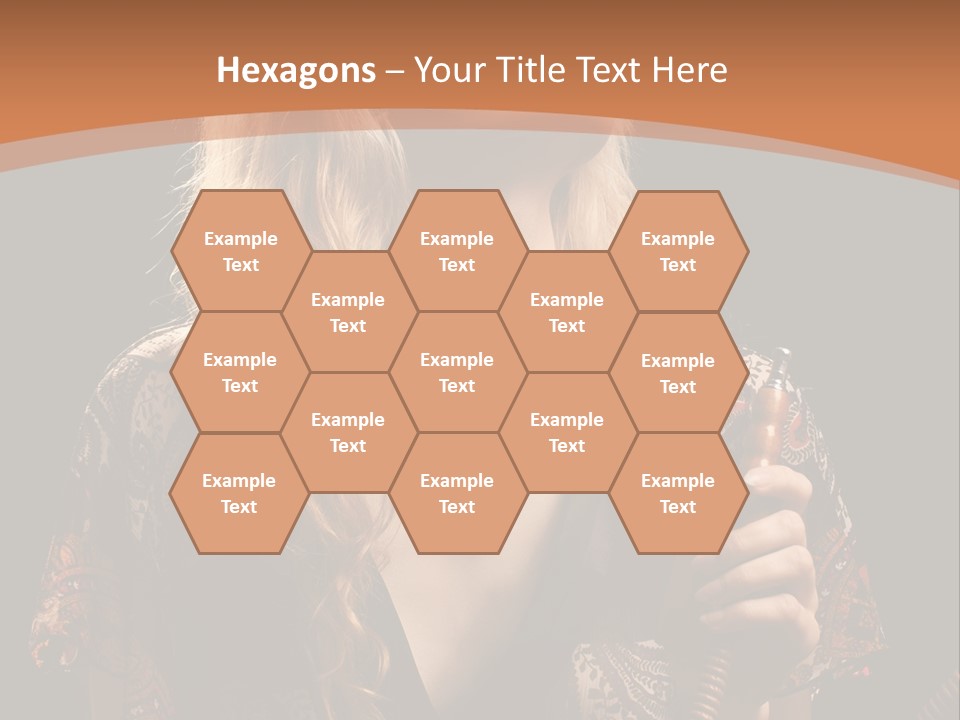 Person Hookah One PowerPoint Template