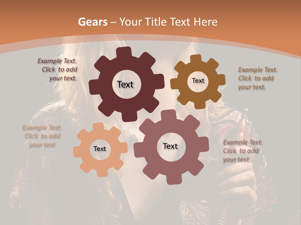 Person Hookah One PowerPoint Template