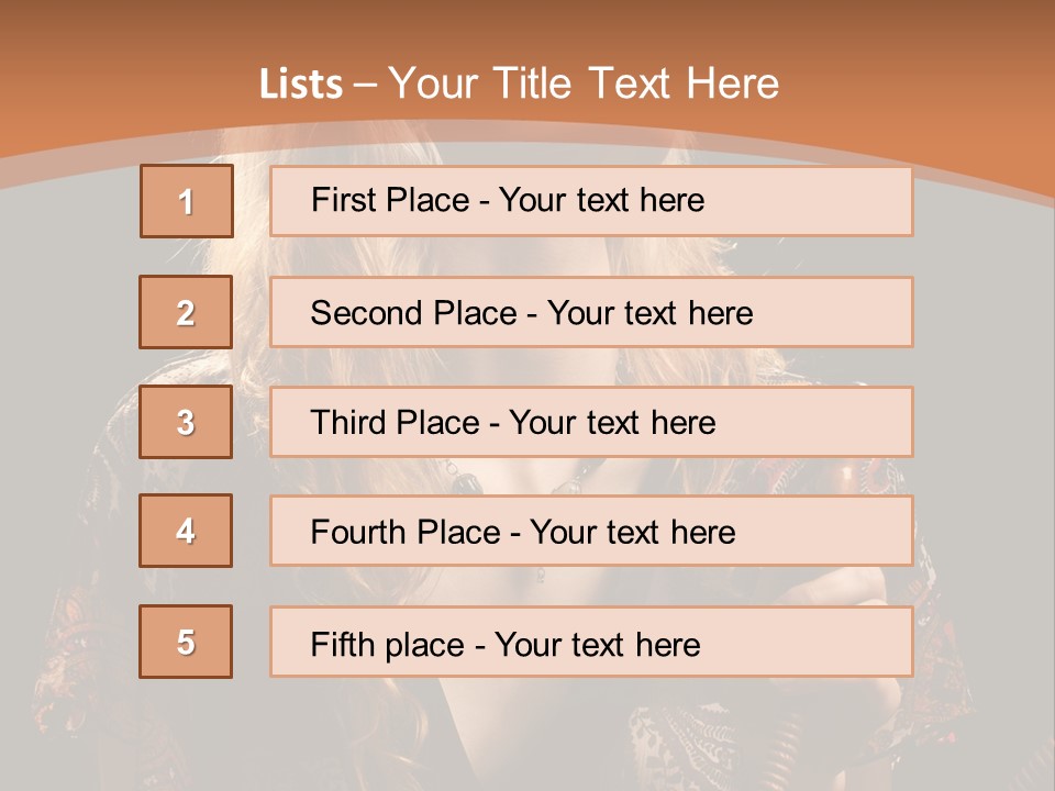 Person Hookah One PowerPoint Template