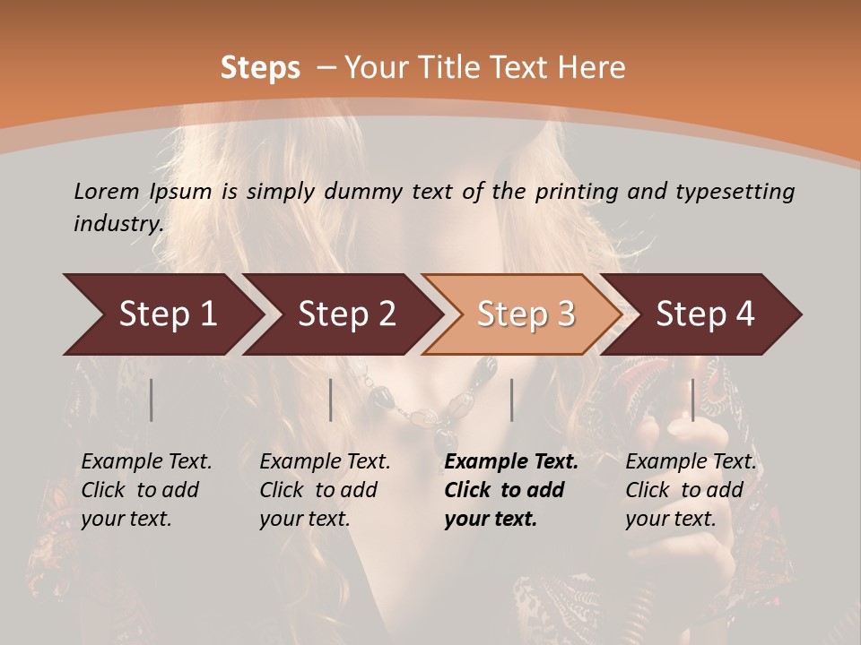 Person Hookah One PowerPoint Template