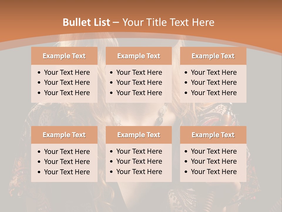 Person Hookah One PowerPoint Template