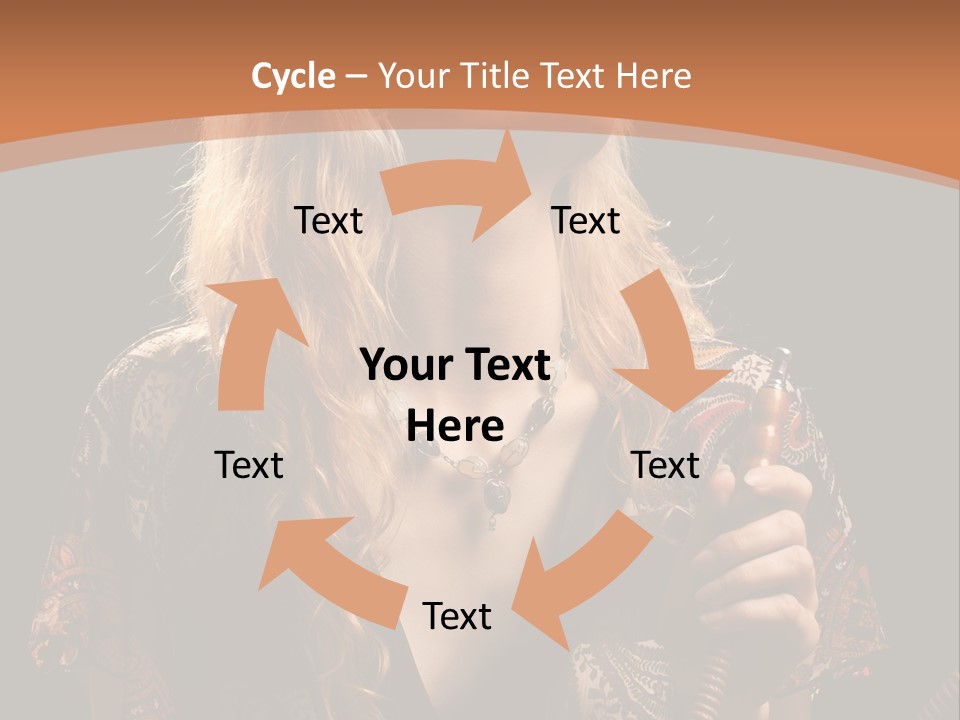 Person Hookah One PowerPoint Template