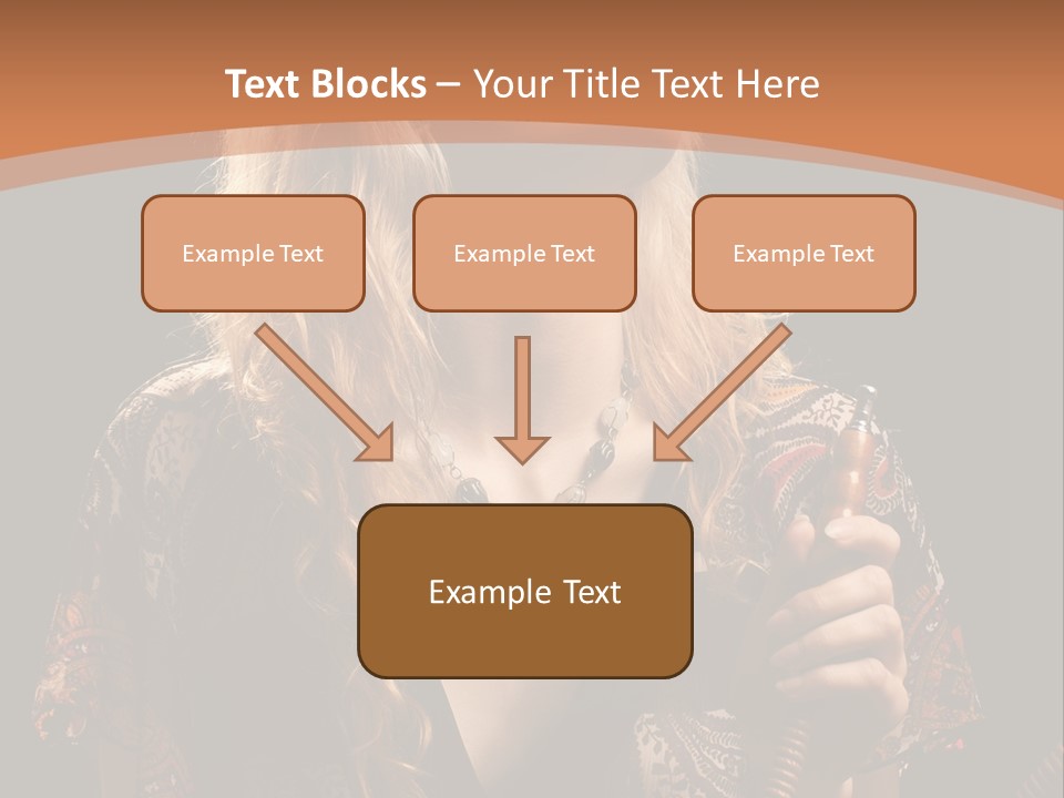 Person Hookah One PowerPoint Template
