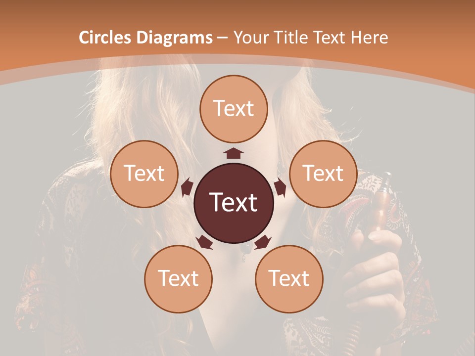 Person Hookah One PowerPoint Template