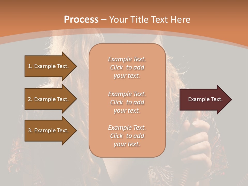 Person Hookah One PowerPoint Template