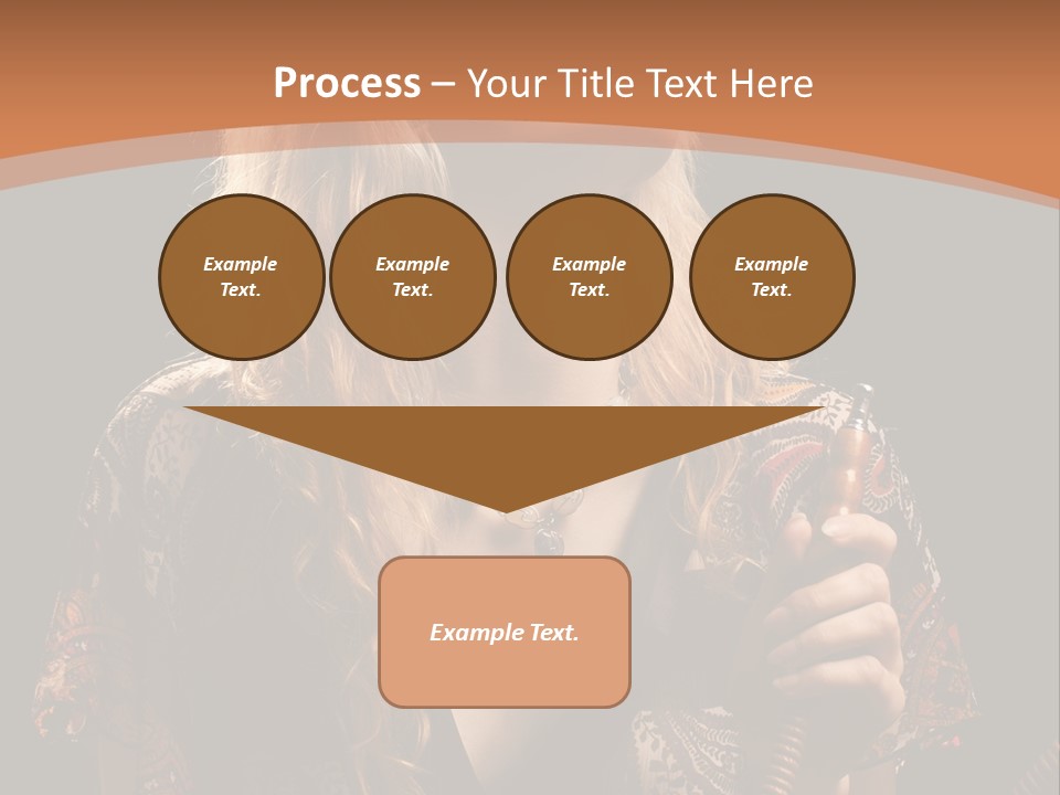 Person Hookah One PowerPoint Template