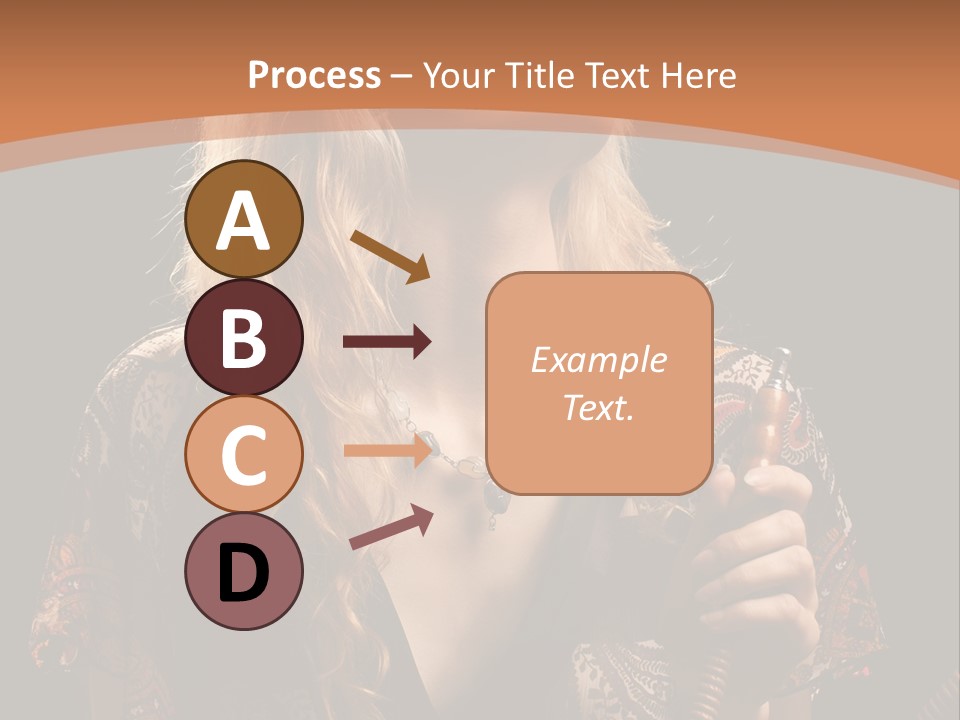 Person Hookah One PowerPoint Template
