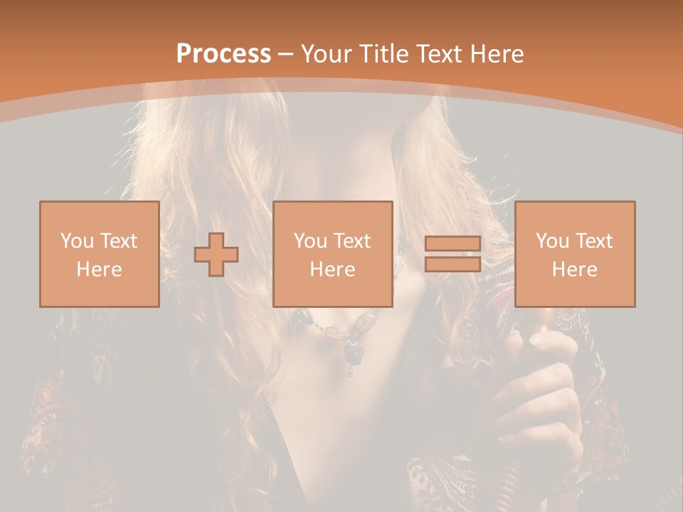 Person Hookah One PowerPoint Template