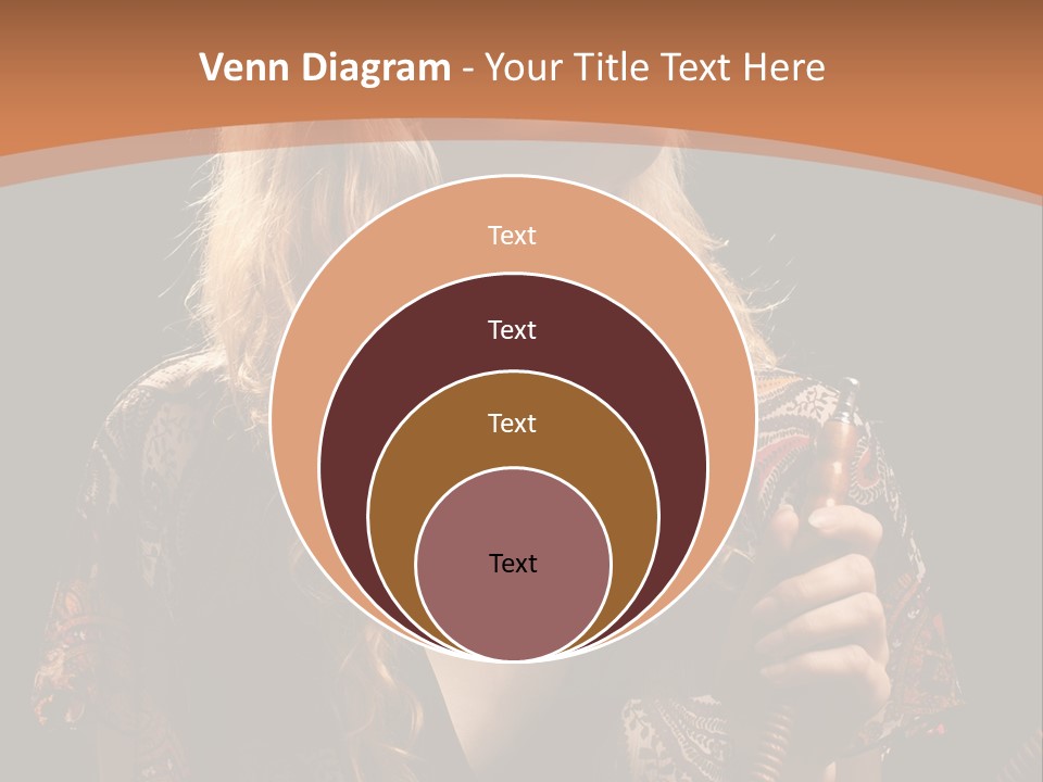 Person Hookah One PowerPoint Template
