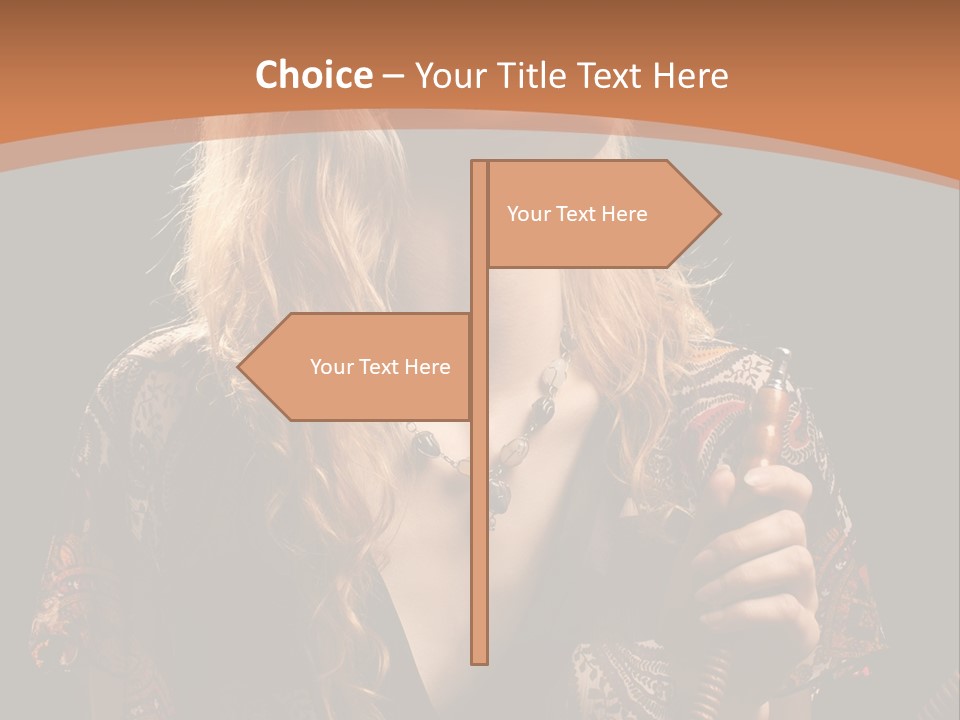 Person Hookah One PowerPoint Template