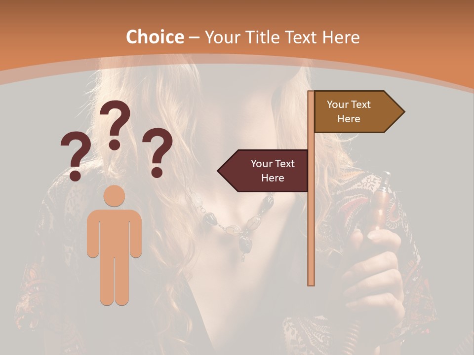 Person Hookah One PowerPoint Template