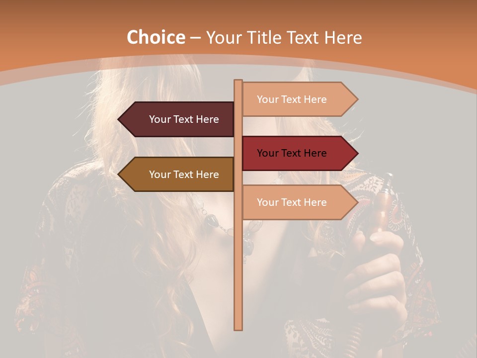 Person Hookah One PowerPoint Template