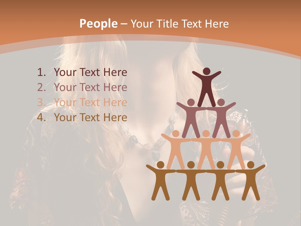 Person Hookah One PowerPoint Template