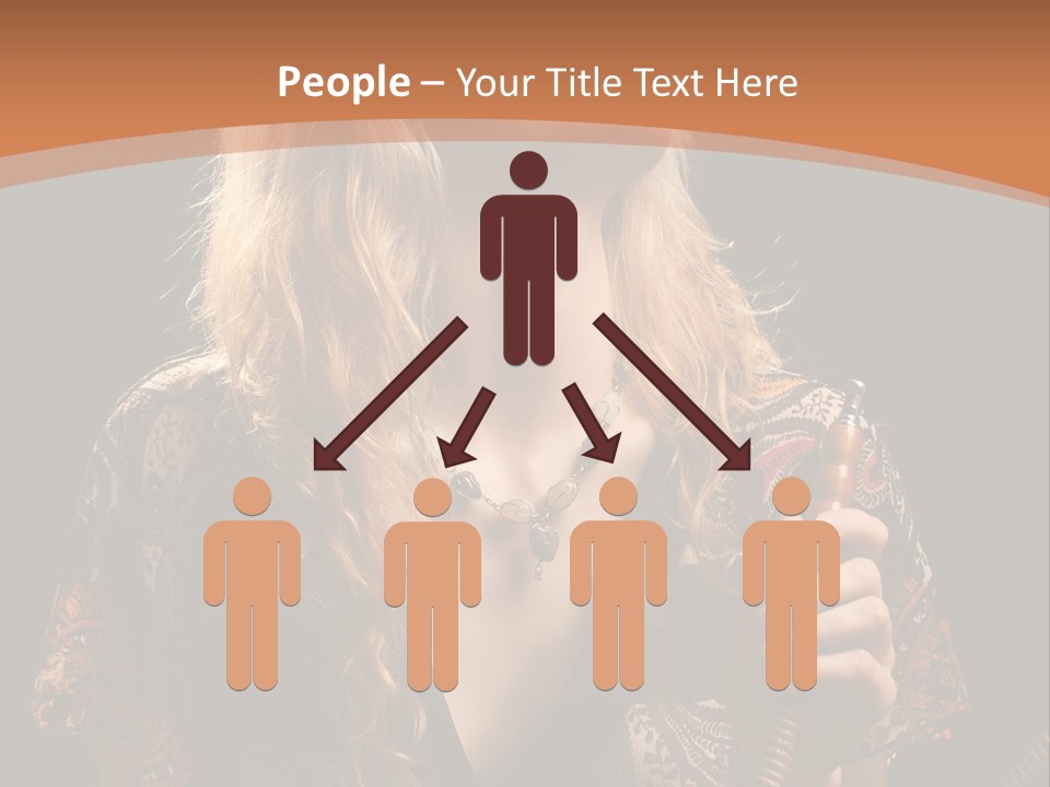 Person Hookah One PowerPoint Template