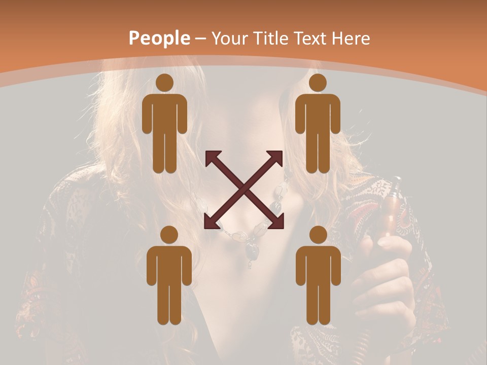 Person Hookah One PowerPoint Template