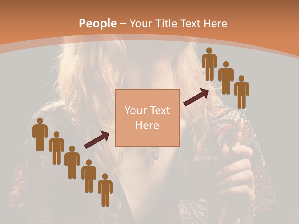 Person Hookah One PowerPoint Template