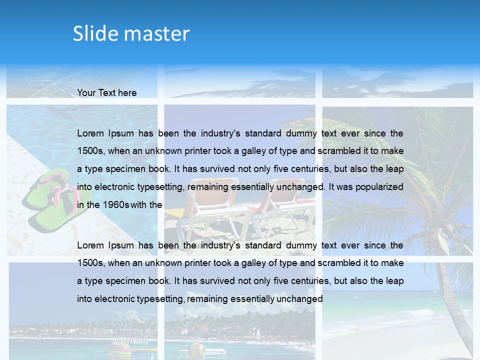 Slipper Feet Beachfront PowerPoint Template