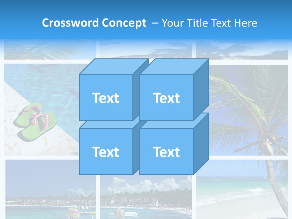 Slipper Feet Beachfront PowerPoint Template