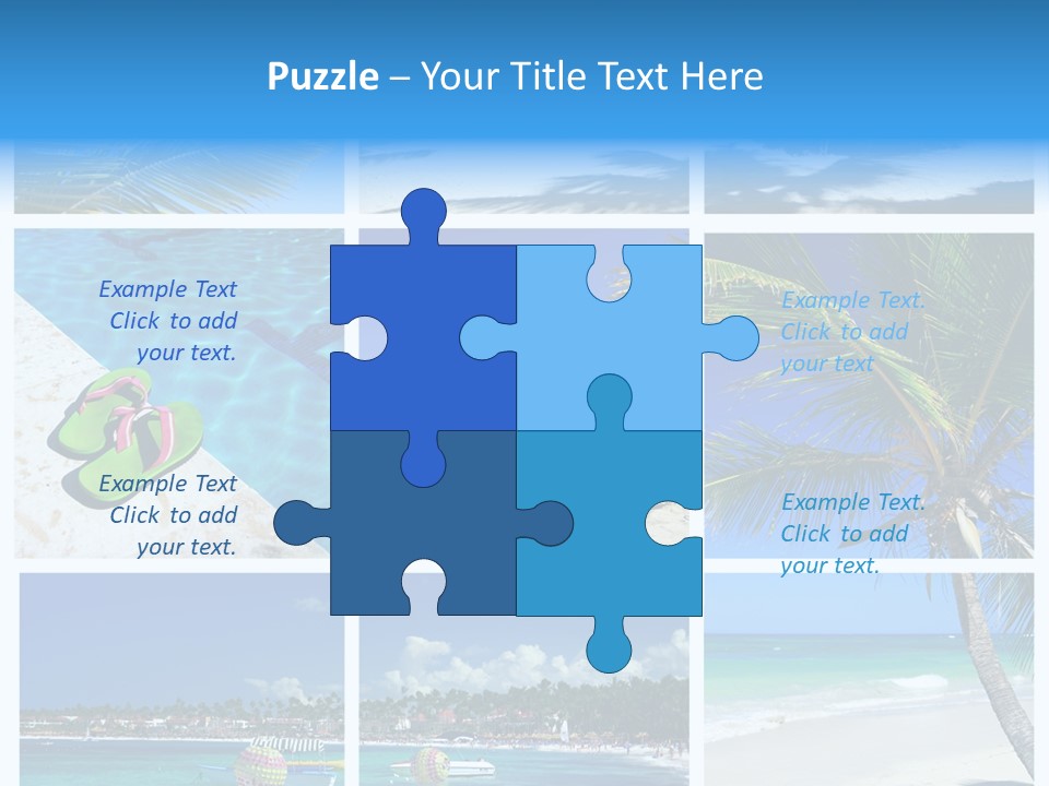 Slipper Feet Beachfront PowerPoint Template